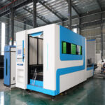 Máquina de corte por láser de fibra de hoja de metal de ancho medio CNC de alta precisión