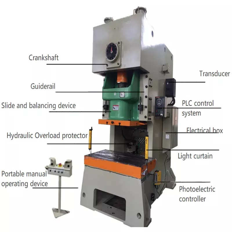 Punzonadora neumática de prensa de potencia de estampado de manivela simple neumática de alta precisión